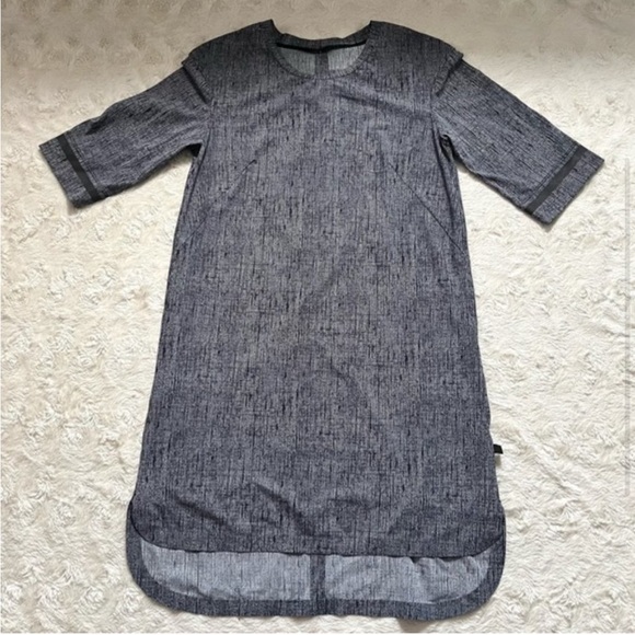 LULULEMON Get It On Dress - Size 2 - Burlap Texture Black Dune - Picture 4 of 7